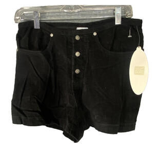 Vintage Rusty Women's Juniors Black Corduroy Style Lightweight Shorts Size 7